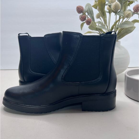 Everlane The Modern Utility Chelsea Boot Leather Block Heel Black Women 7.5 NWOB - Picture 6 of 10